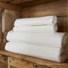 Tela branca lisa tecida de Percale do algodão para o fundamento de matéria têxtil